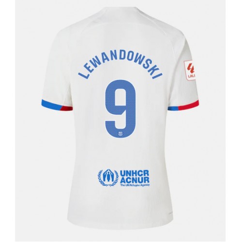 Pánský Fotbalový dres Barcelona Robert Lewandowski #9 2023-24 Venkovní Krátký Rukáv
